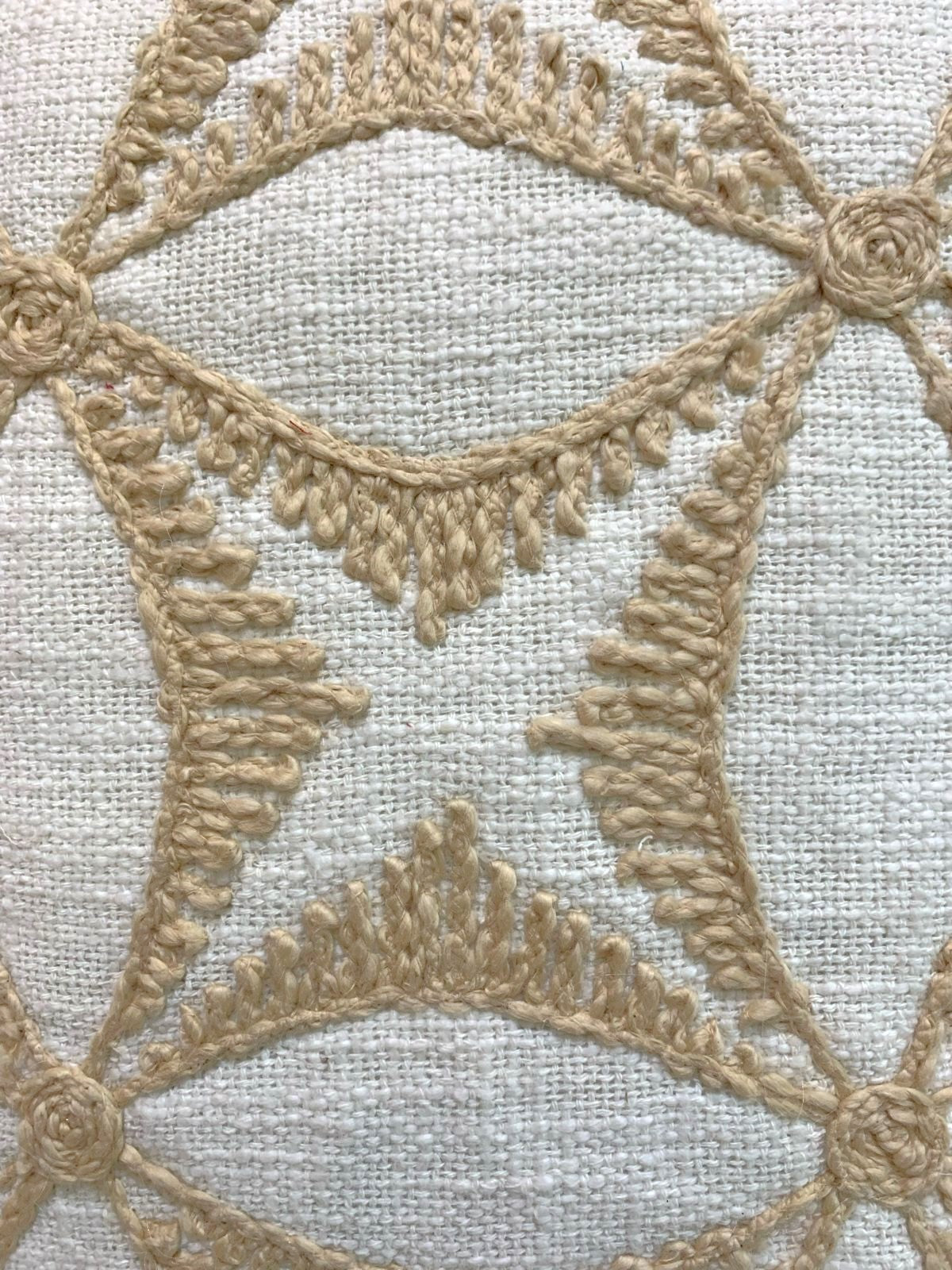 Beige Embroidered Cosmic Pillow Cover