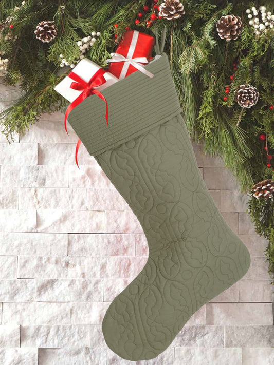 Quilted Cotton Holiday Stocking