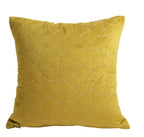 Mustard Quilted Velvet Cushion Cover – Set of 2