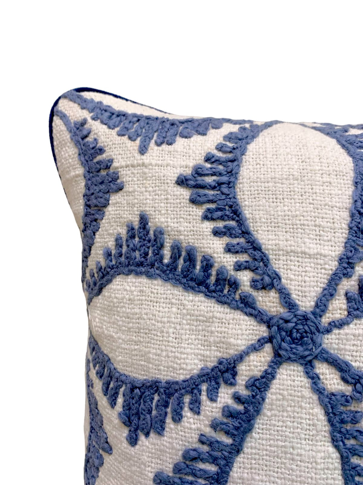 Embroidered Cosmic Blue Pillow Cover