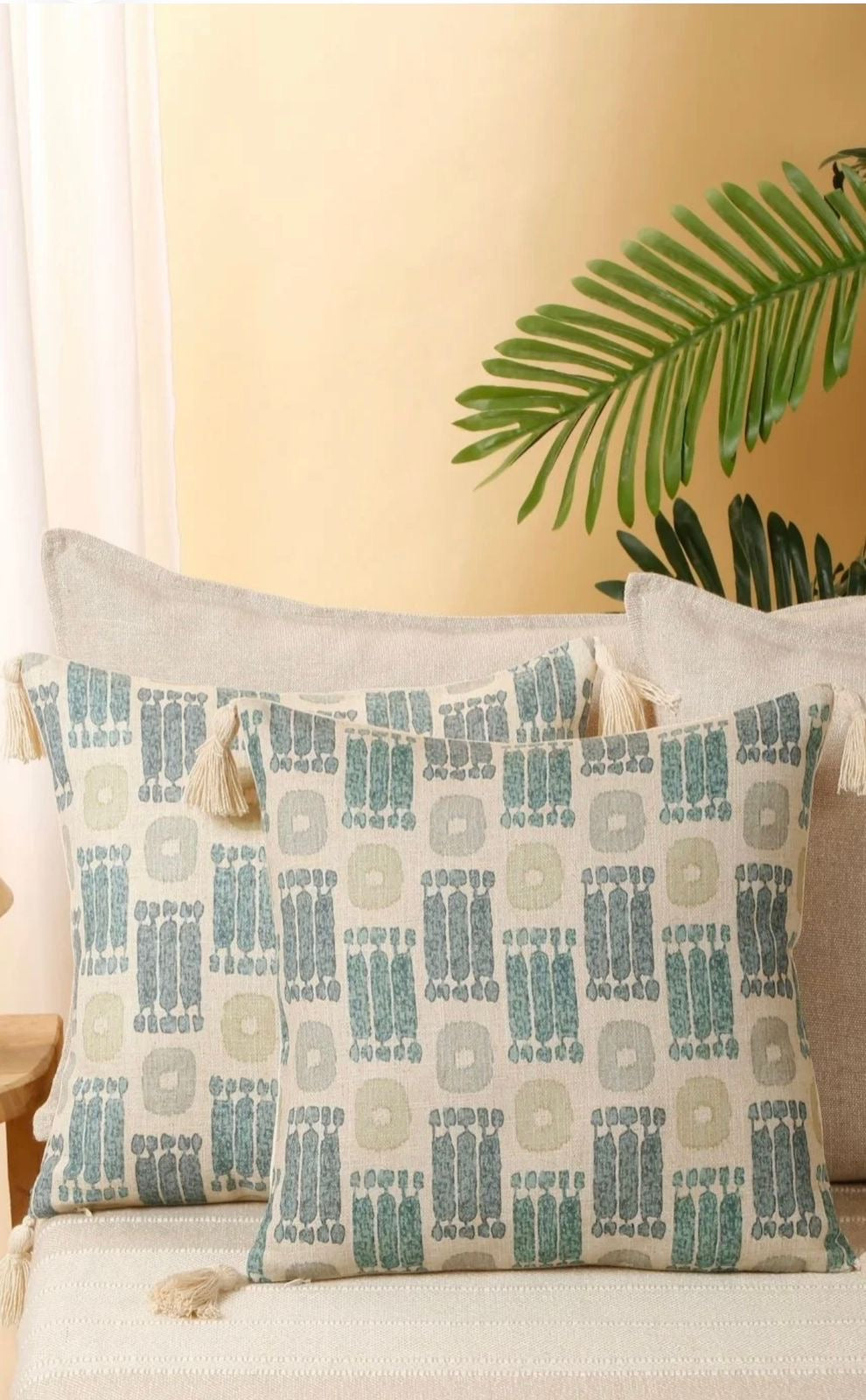 Santorini Tassel Cushion Cover