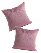 Mauve Quilted Velvet Cushion Cover – Set of 2