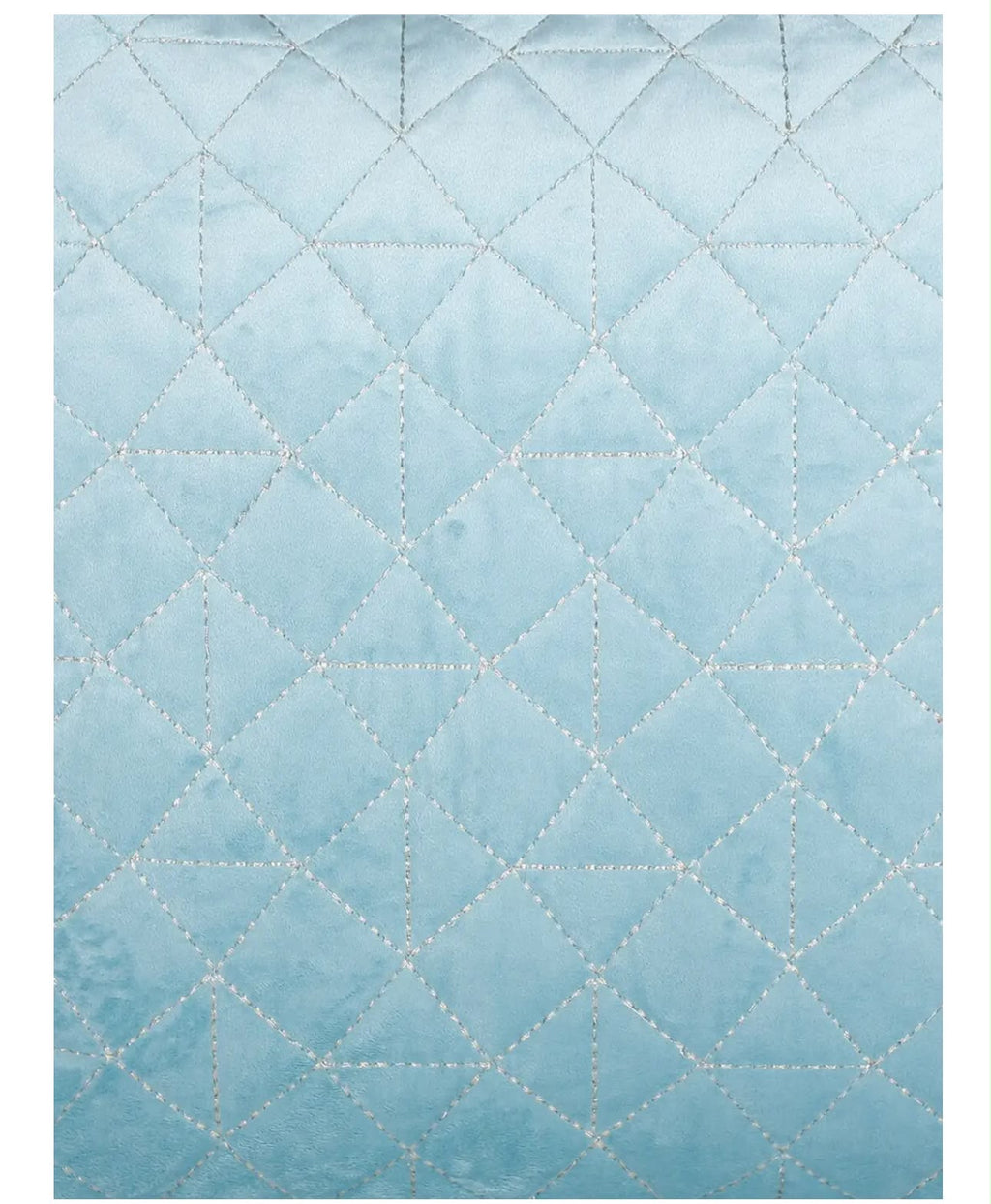 Aqua Diamond Quilted Velvet Cushion Cover – Set of 2