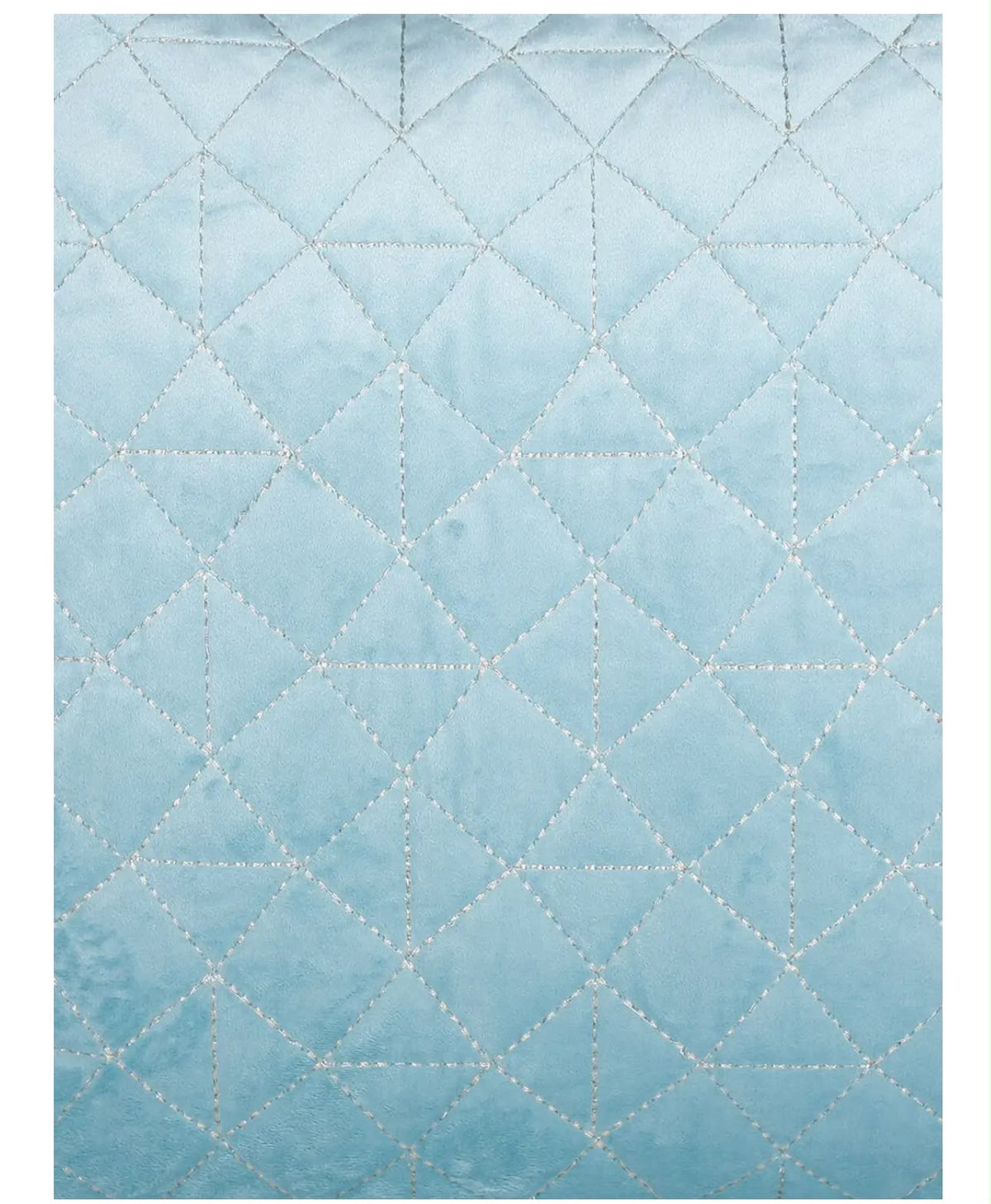 Aqua Diamond Quilted Velvet Cushion Cover – Set of 2