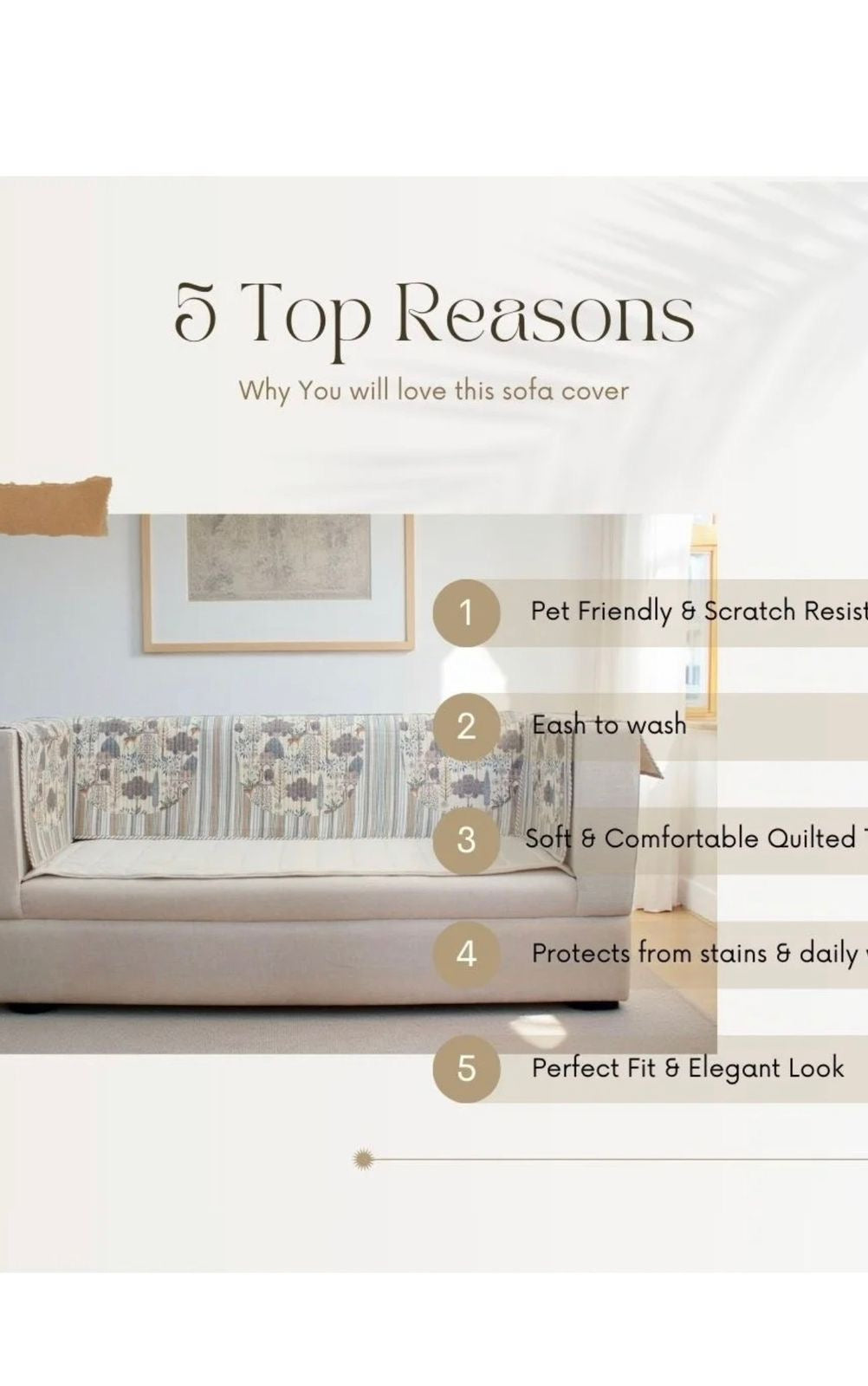 Ivory Ease Sofa Cover