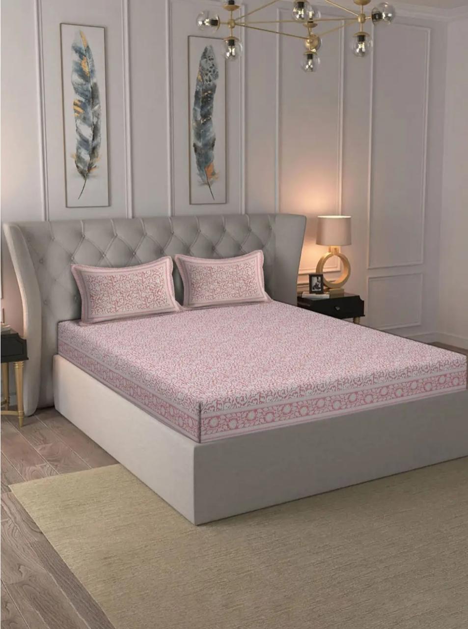 Peach Horizon Bedsheet Set