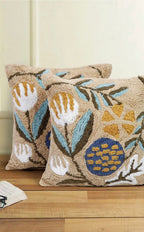 Azure Garden Cushion Cover – Set of 2