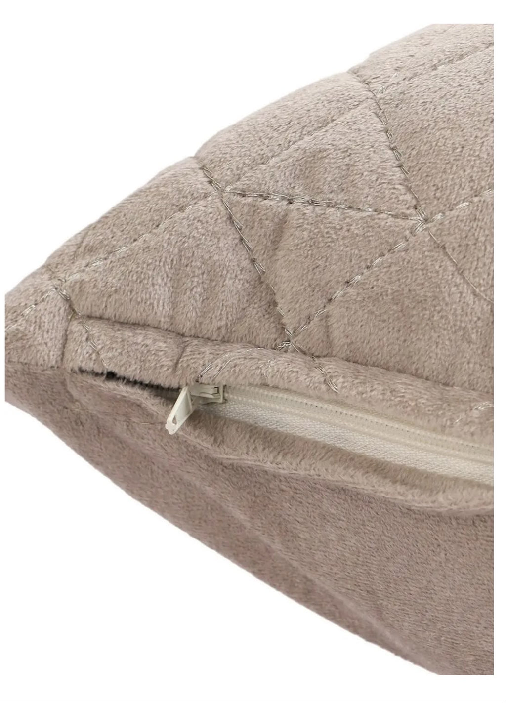 Gray Quilted Velvet Cushion Cover – Set of 2
