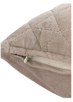 Gray Quilted Velvet Cushion Cover – Set of 2