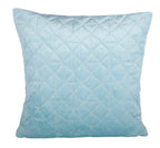 Aqua Diamond Quilted Velvet Cushion Cover – Set of 2