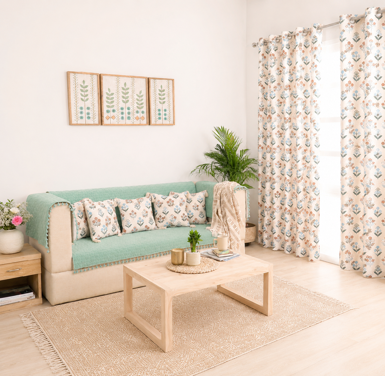 Coastal Bloom Living Room Setup