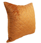 Golden Amber Quilted Velvet Cushion Cover – Set of 2