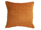 Golden Amber Quilted Velvet Cushion Cover – Set of 2