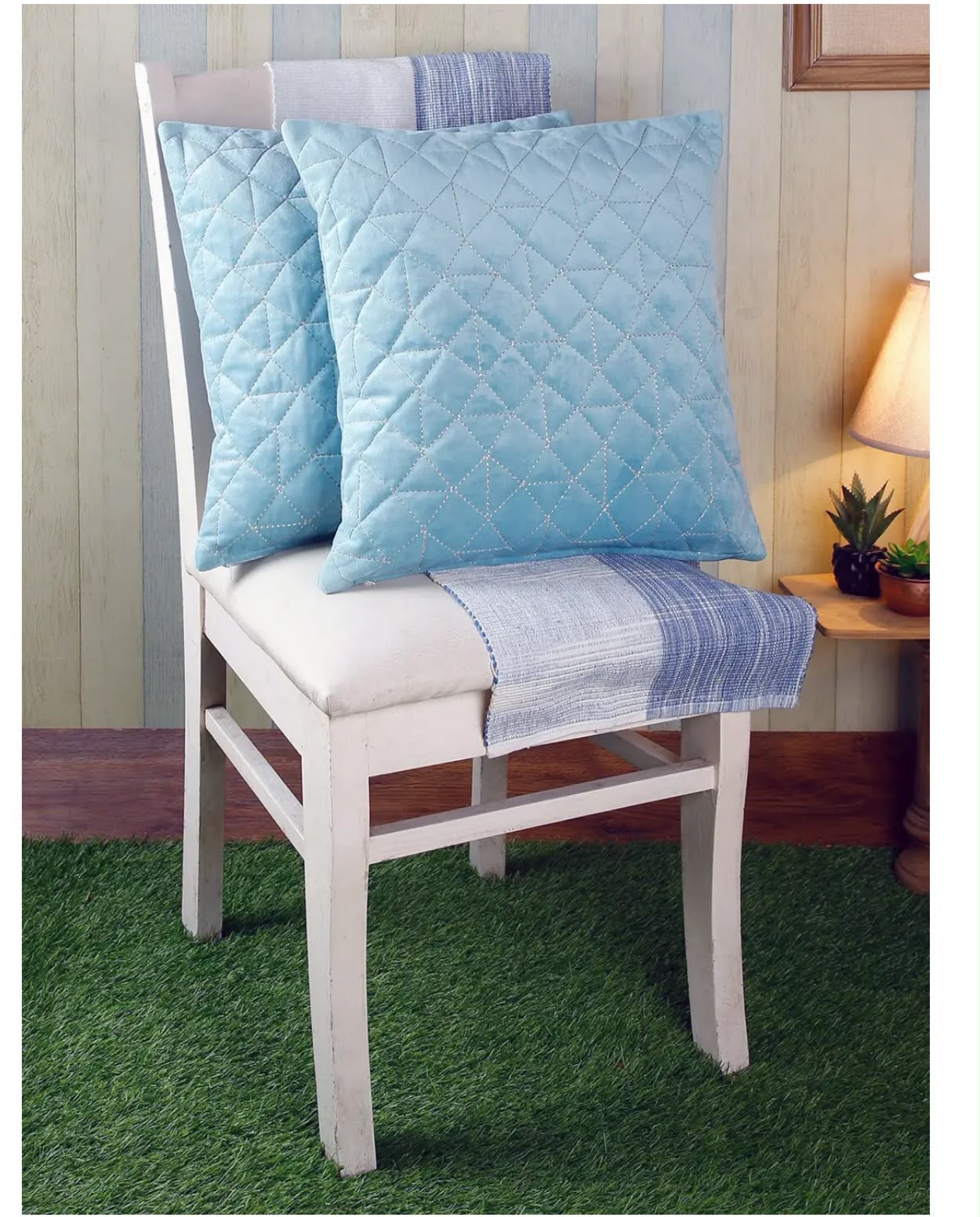 Cobalt Haven Cushion Cover