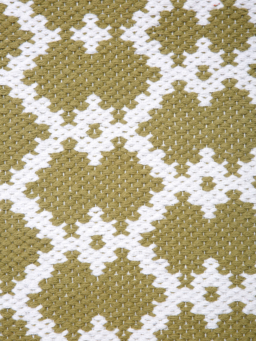 Olive Green Boho Bedside Rug