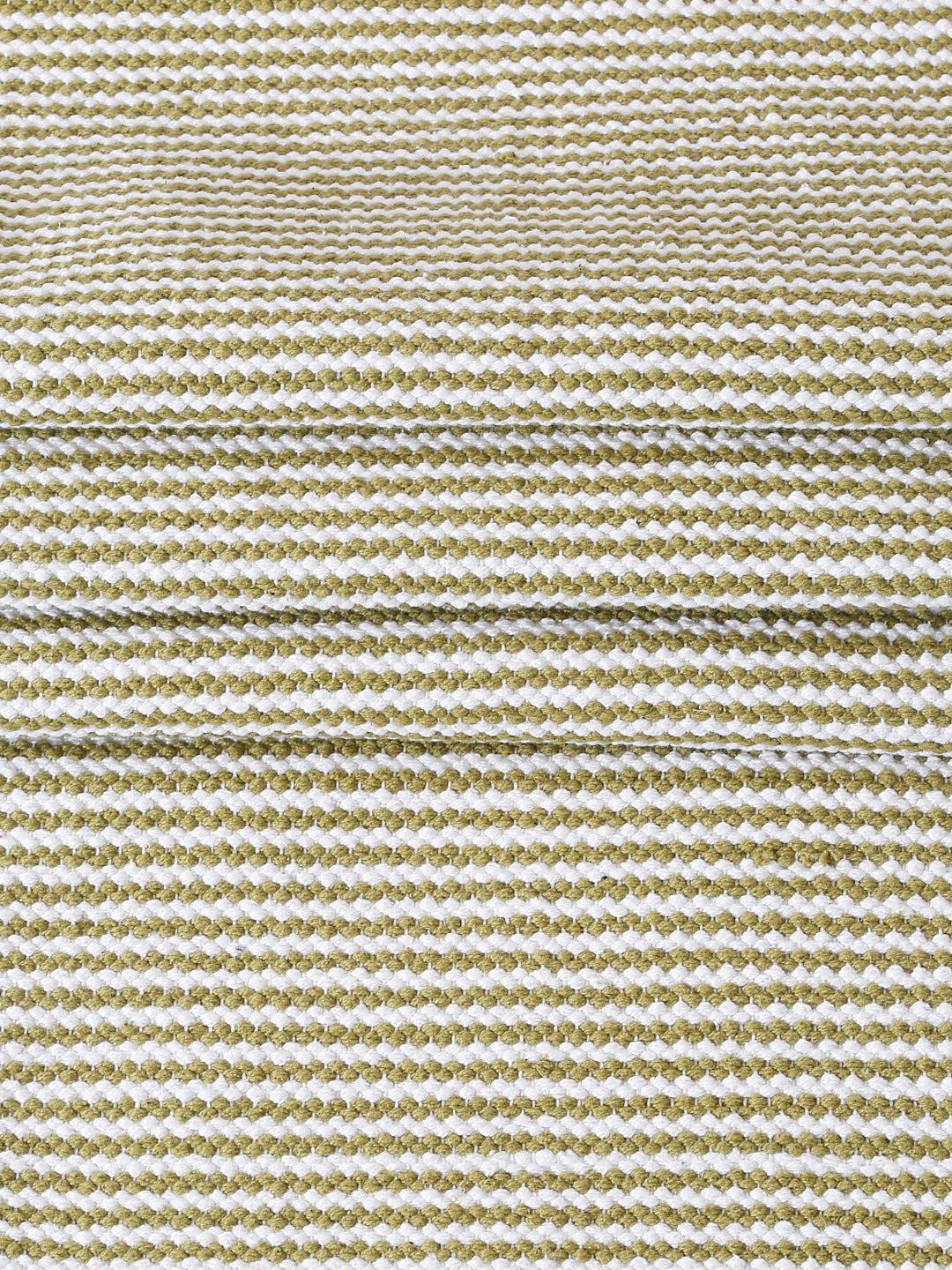 Olive Green striped Cotton table runner