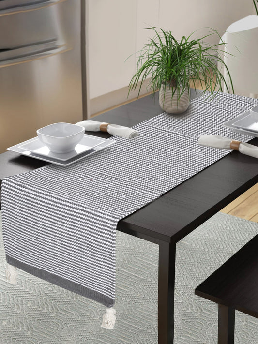 Woven Stripe Cotton Table Runner