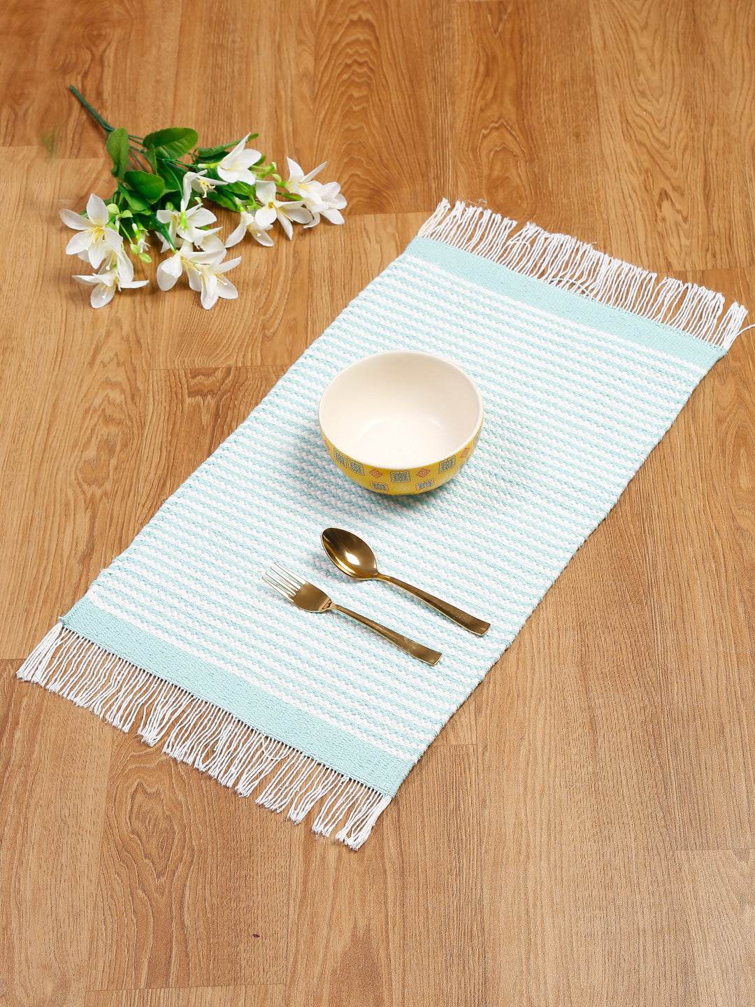 Coastal Blue Woven Stripe Placemats