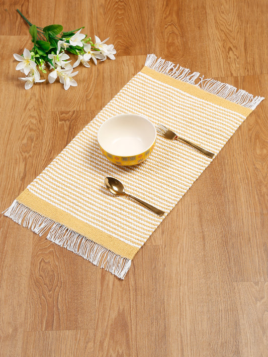 Yellow Striped Cotton Placemats