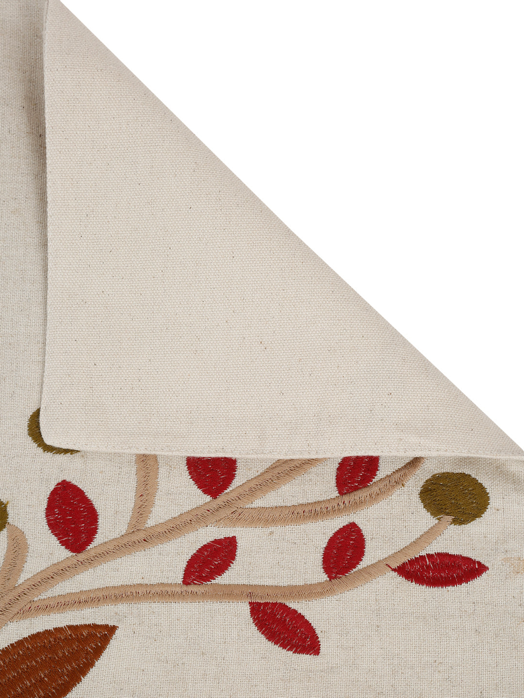 Embroidered Reindeer Linen Flax Table Placemats