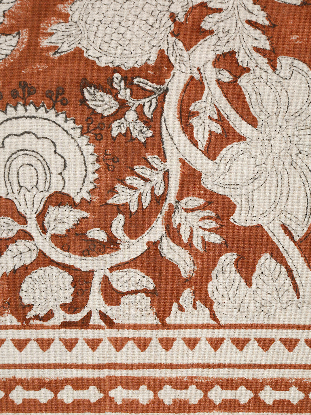 Amber Hand Block Printed Linen Table Placemats