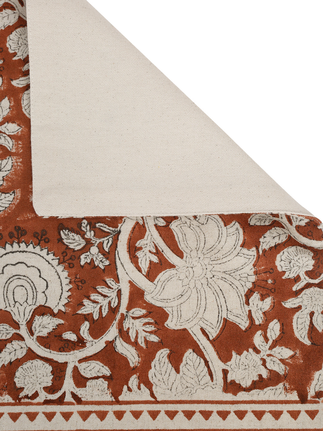 Amber Hand Block Printed Linen Table Placemats