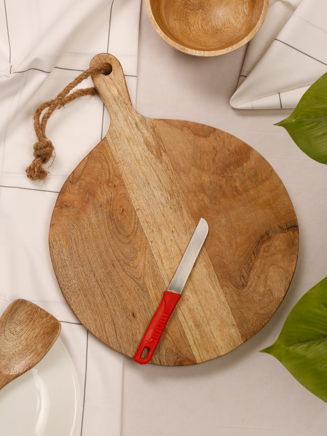 Round Wooden Cheese Board