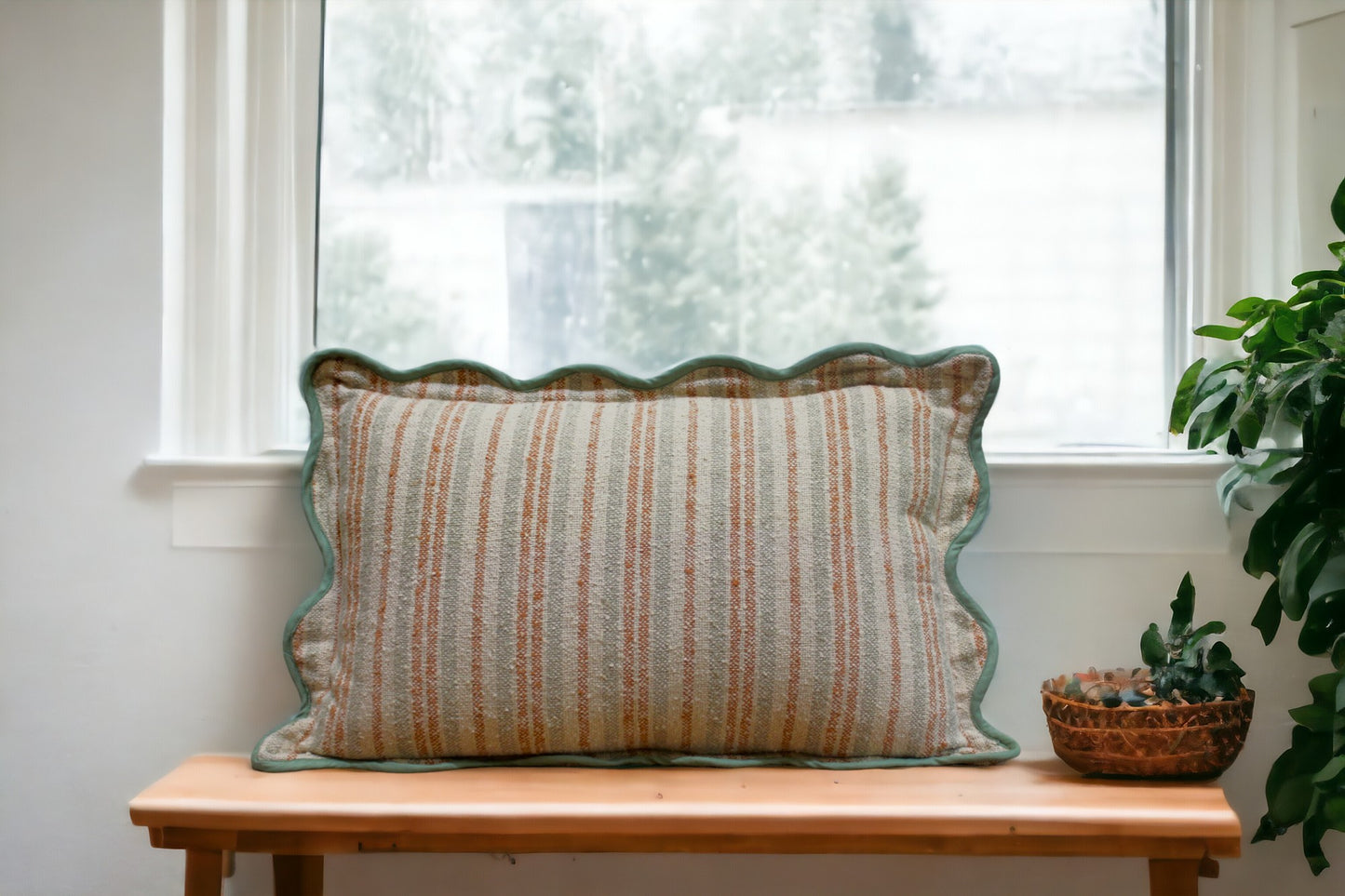 Stripe Cotton Boucle Pillow Cover