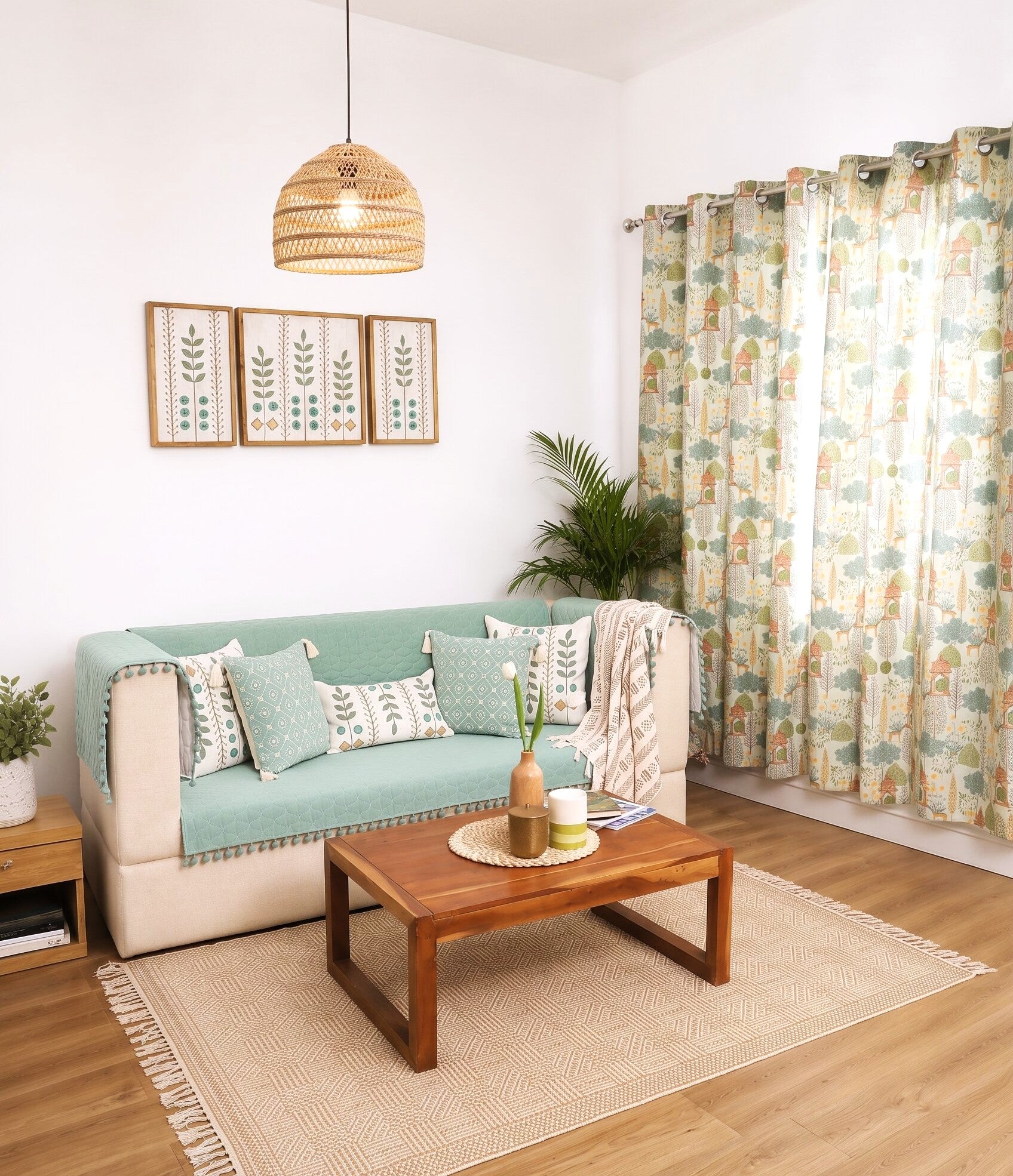 Aquarelle Gathered Living Room Setup