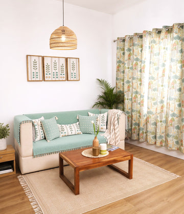 Aquarelle Gathered Living Room Setup