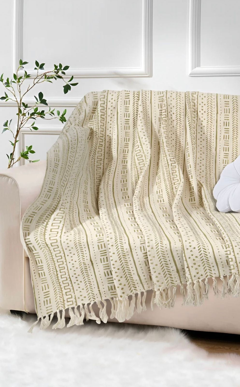 Sage Blossom Throw