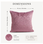 Mauve Quilted Velvet Cushion Cover – Set of 2