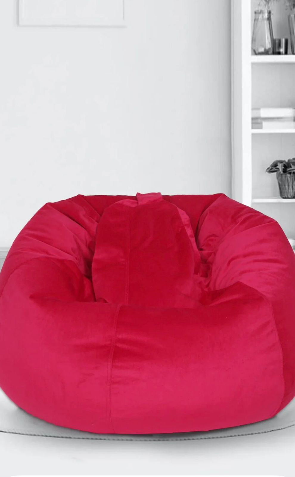 Crimson Comfort Bean Bag Cover