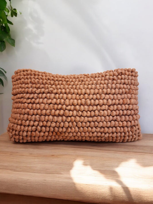 12X20 Rust wool pillow cover