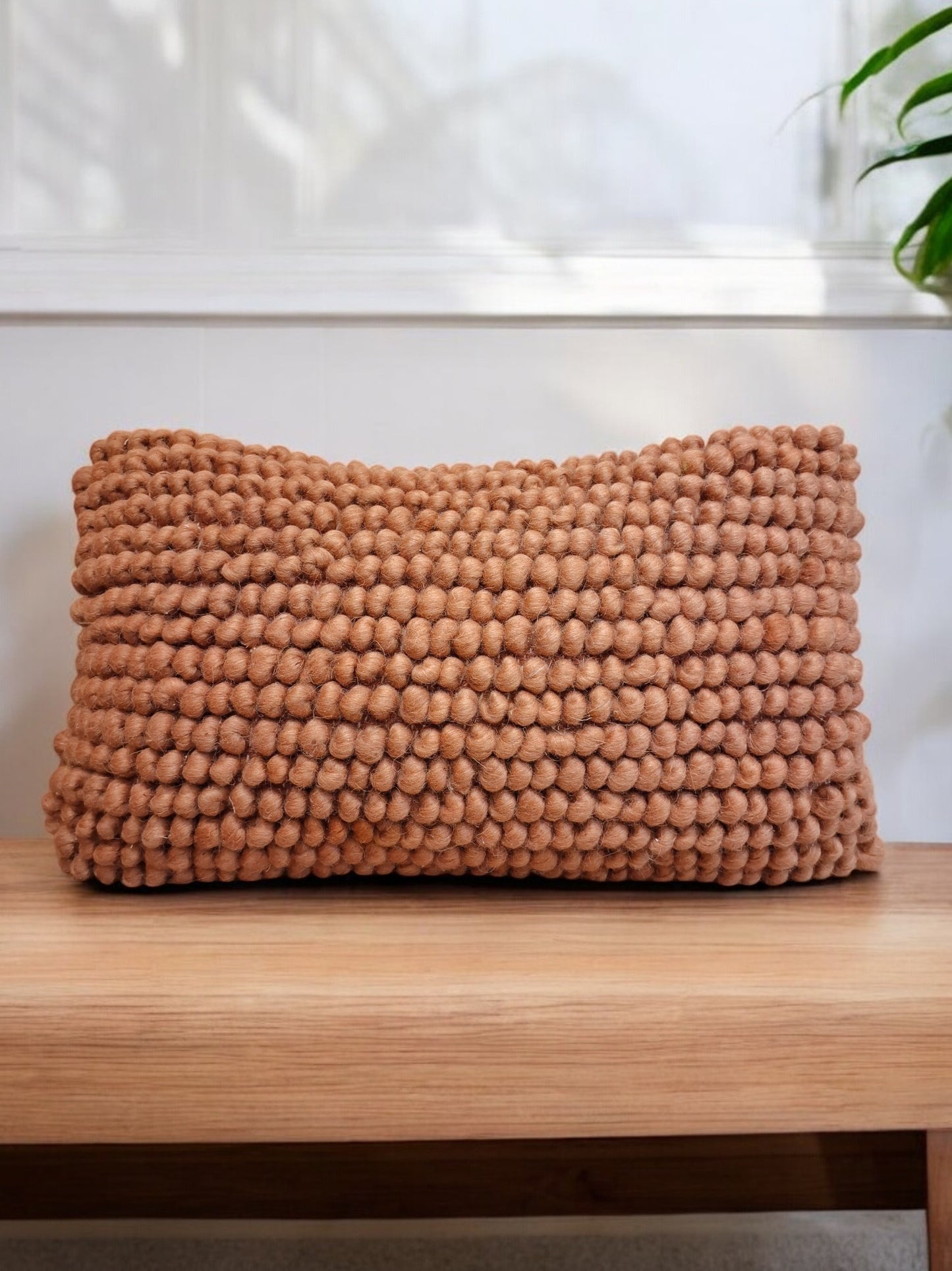 12X20 Rust wool pillow cover