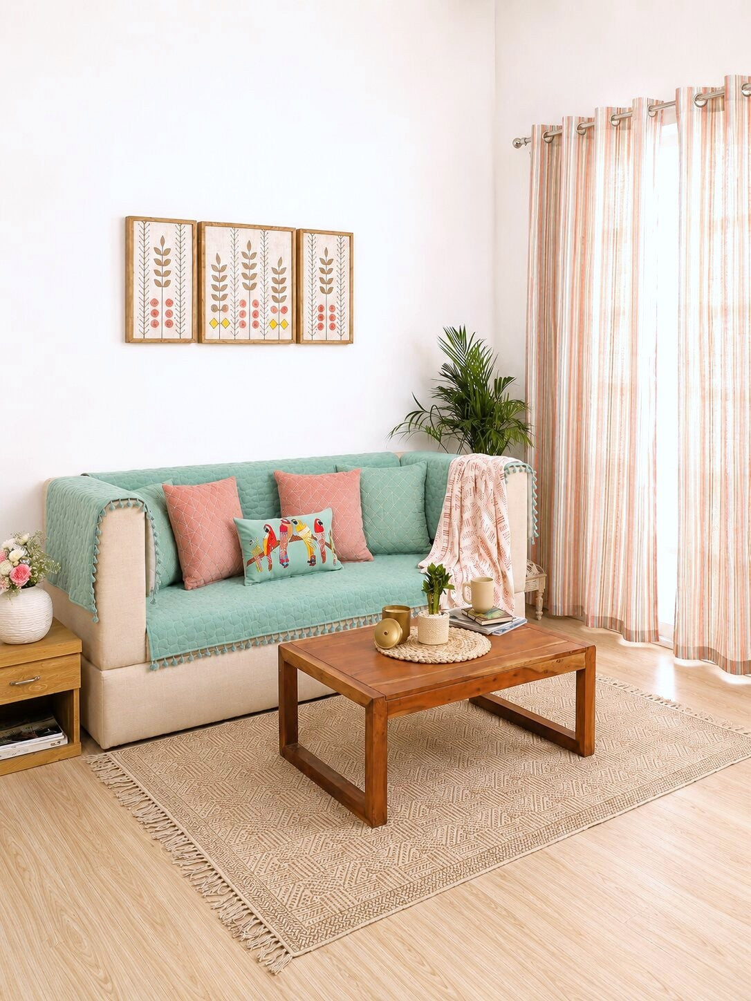 Blush Horizon Living Room Setup