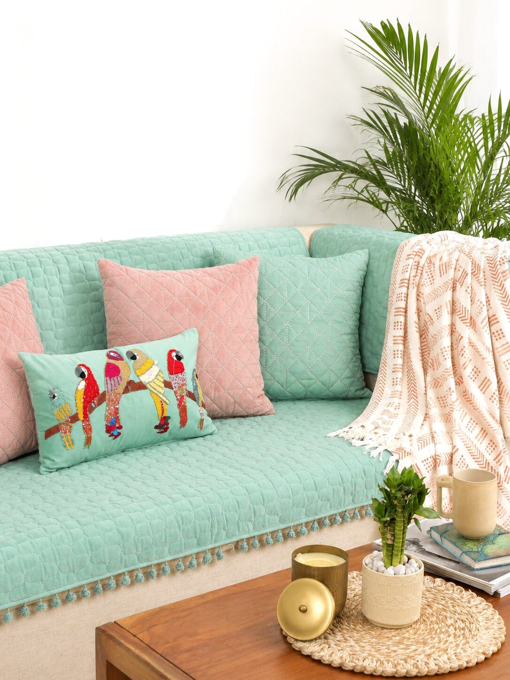 Blush Horizon Living Room Setup