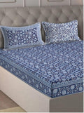 Azure Bloom Bedsheet Set