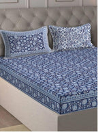 Azure Bloom Bedsheet Set