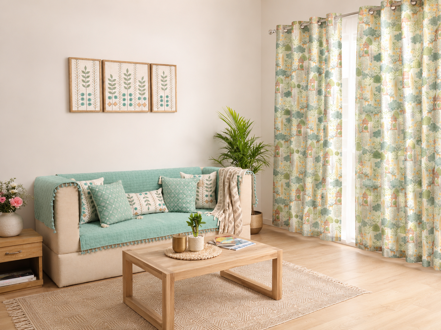 Aquarelle Gathered Living Room Setup