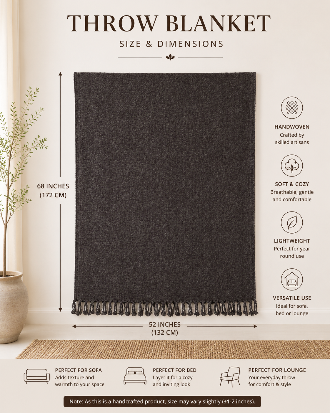 Noirloom Textured Throw