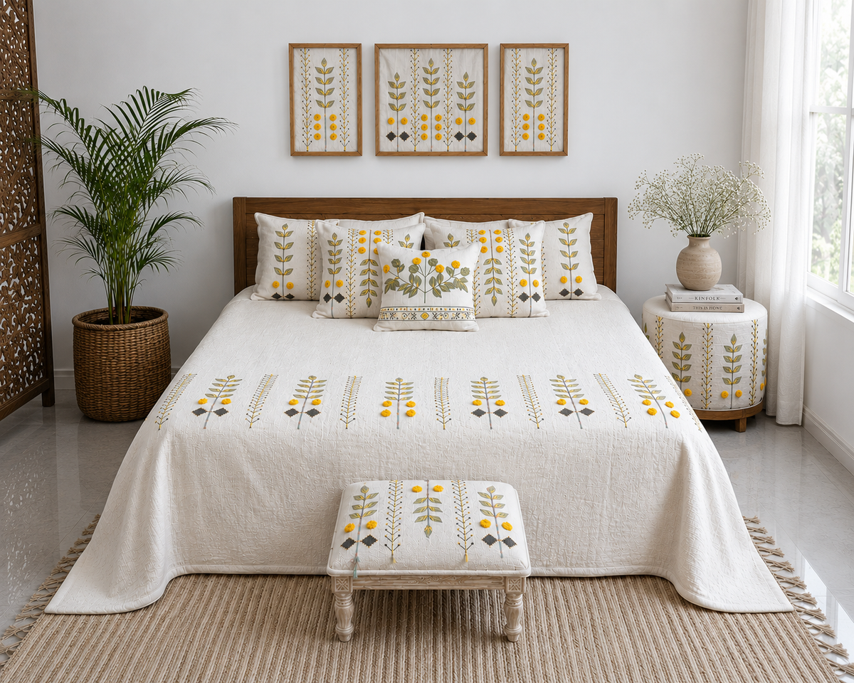 Meadowloom Embroidered Bedcover Set