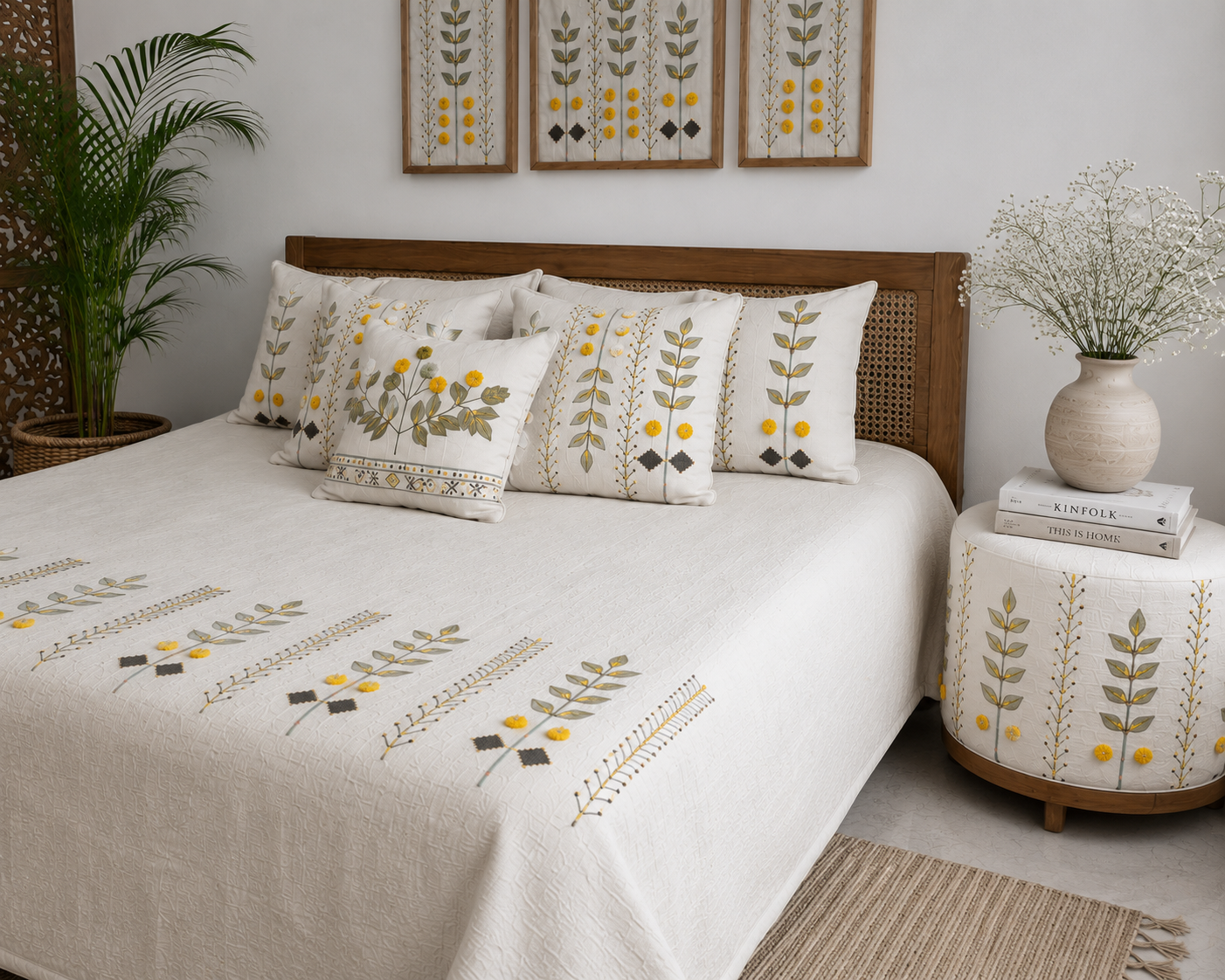 Meadowloom Embroidered Bedcover Set