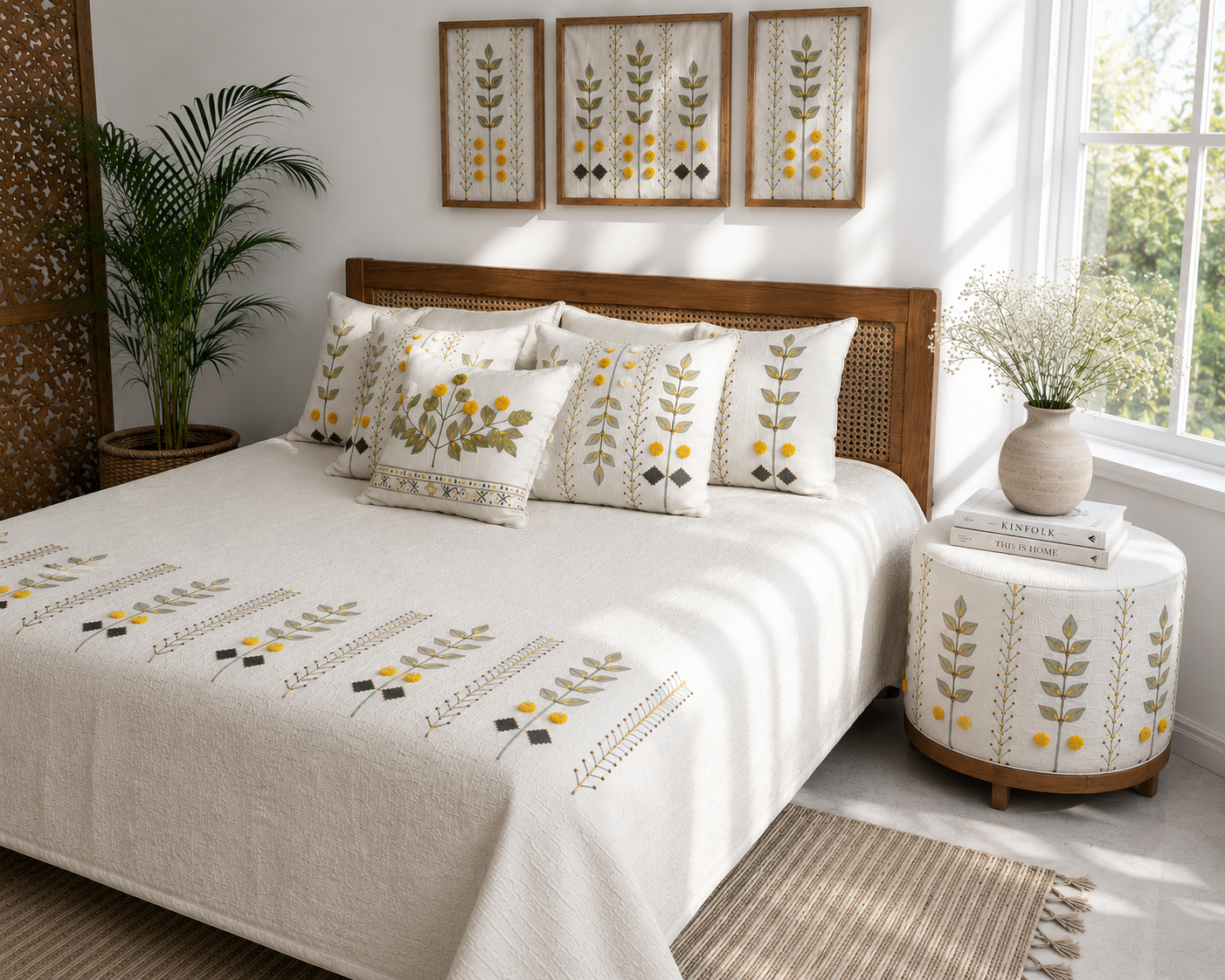 Meadowloom Embroidered Bedcover Set