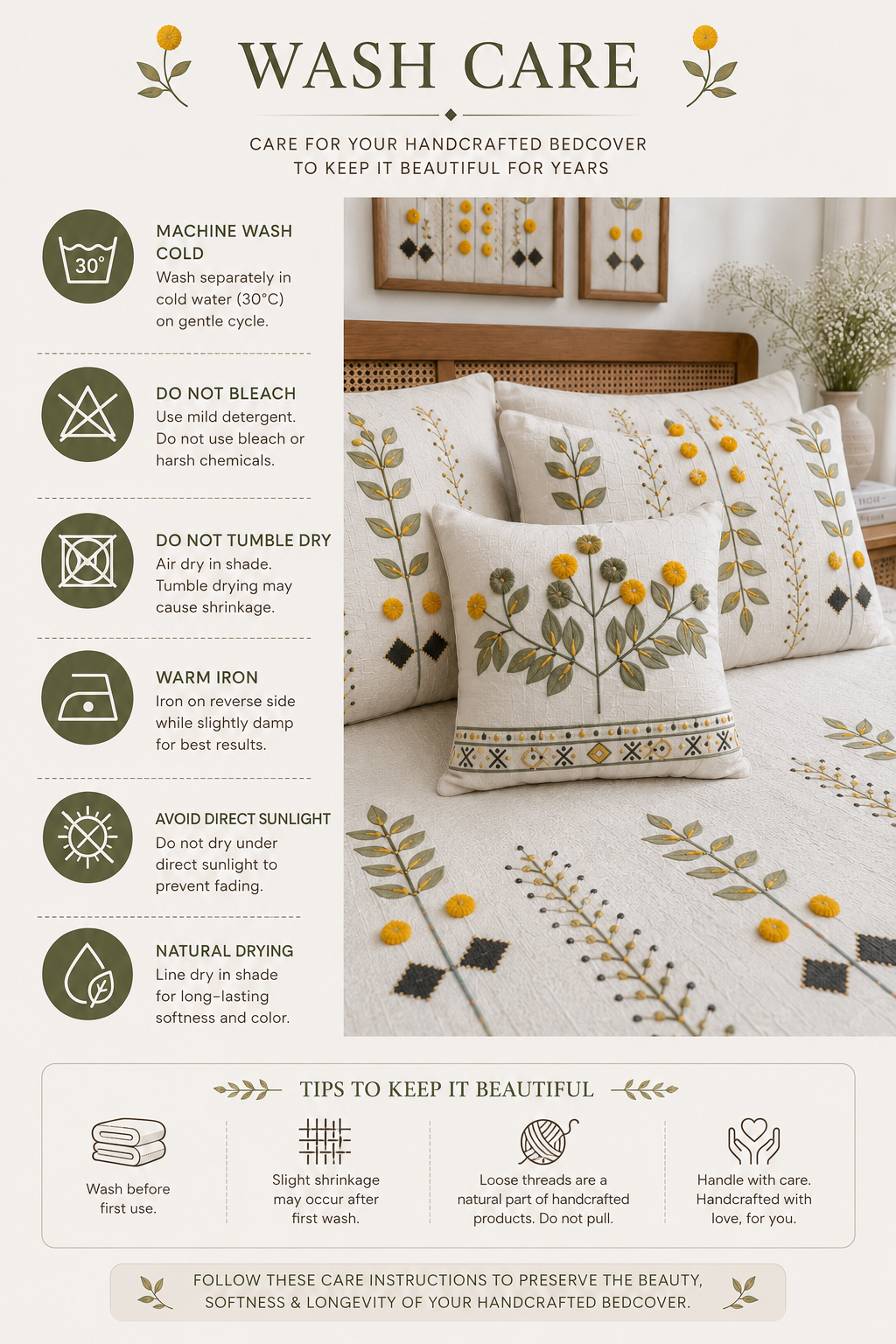 Meadowloom Embroidered Bedcover Set