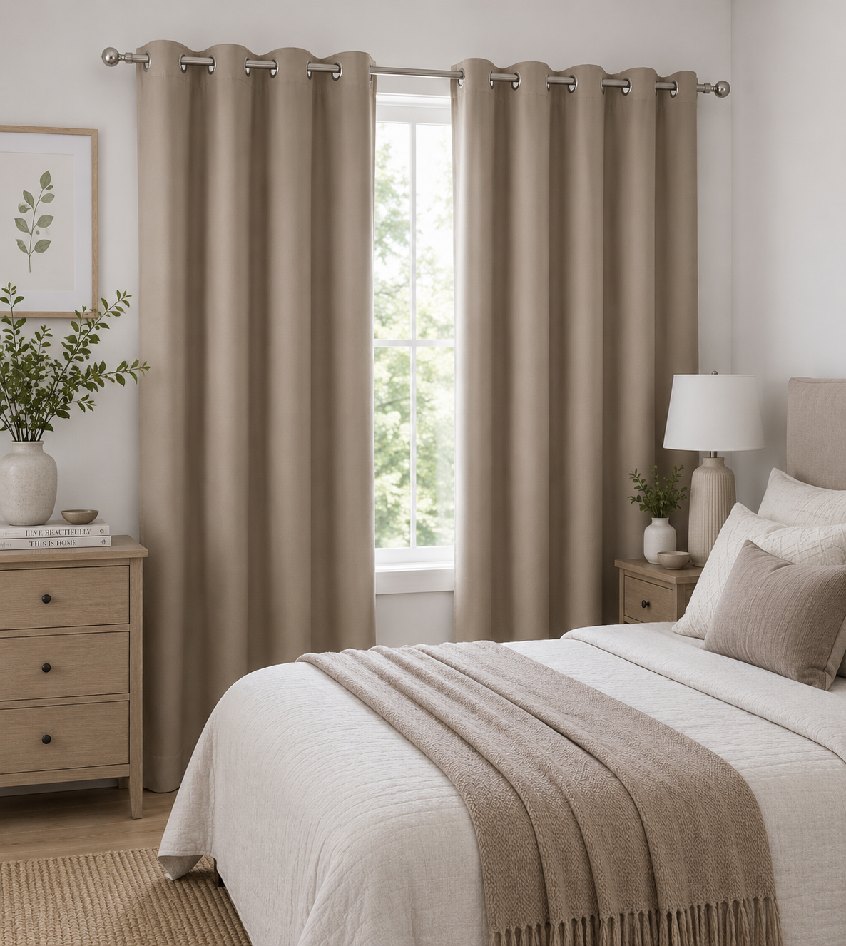 Terraease Matte Blackout Curtain