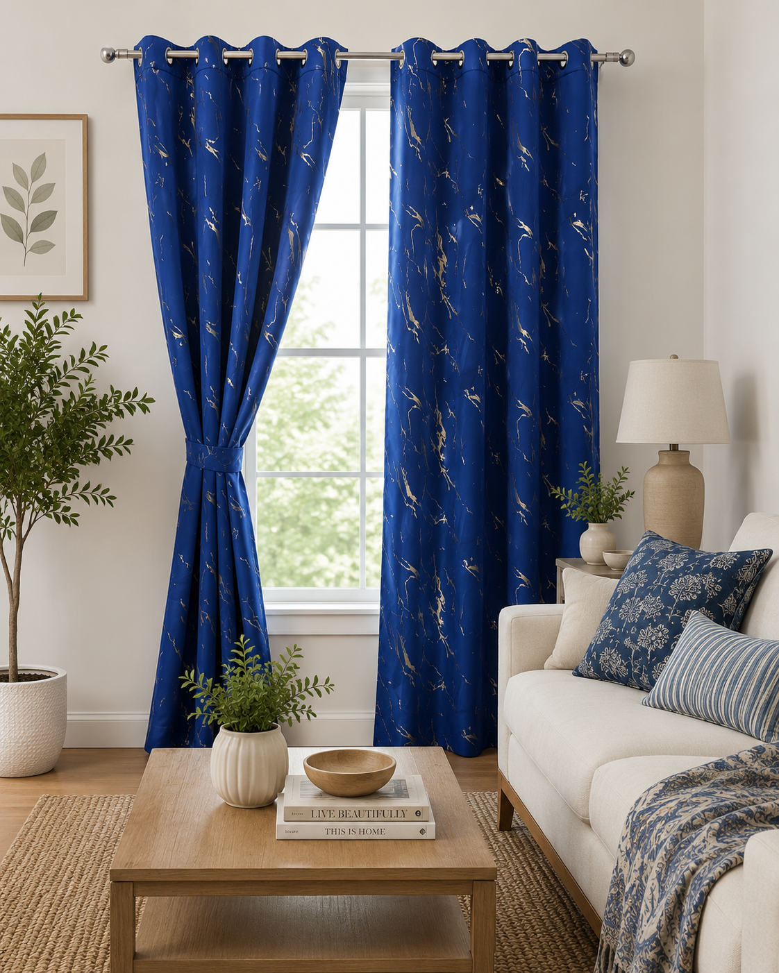Azurel Gleam Blackout Curtain