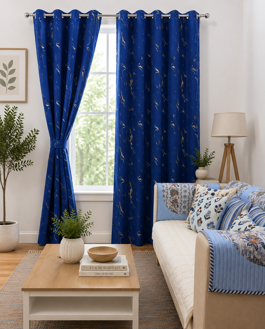 Azurel Gleam Blackout Curtain