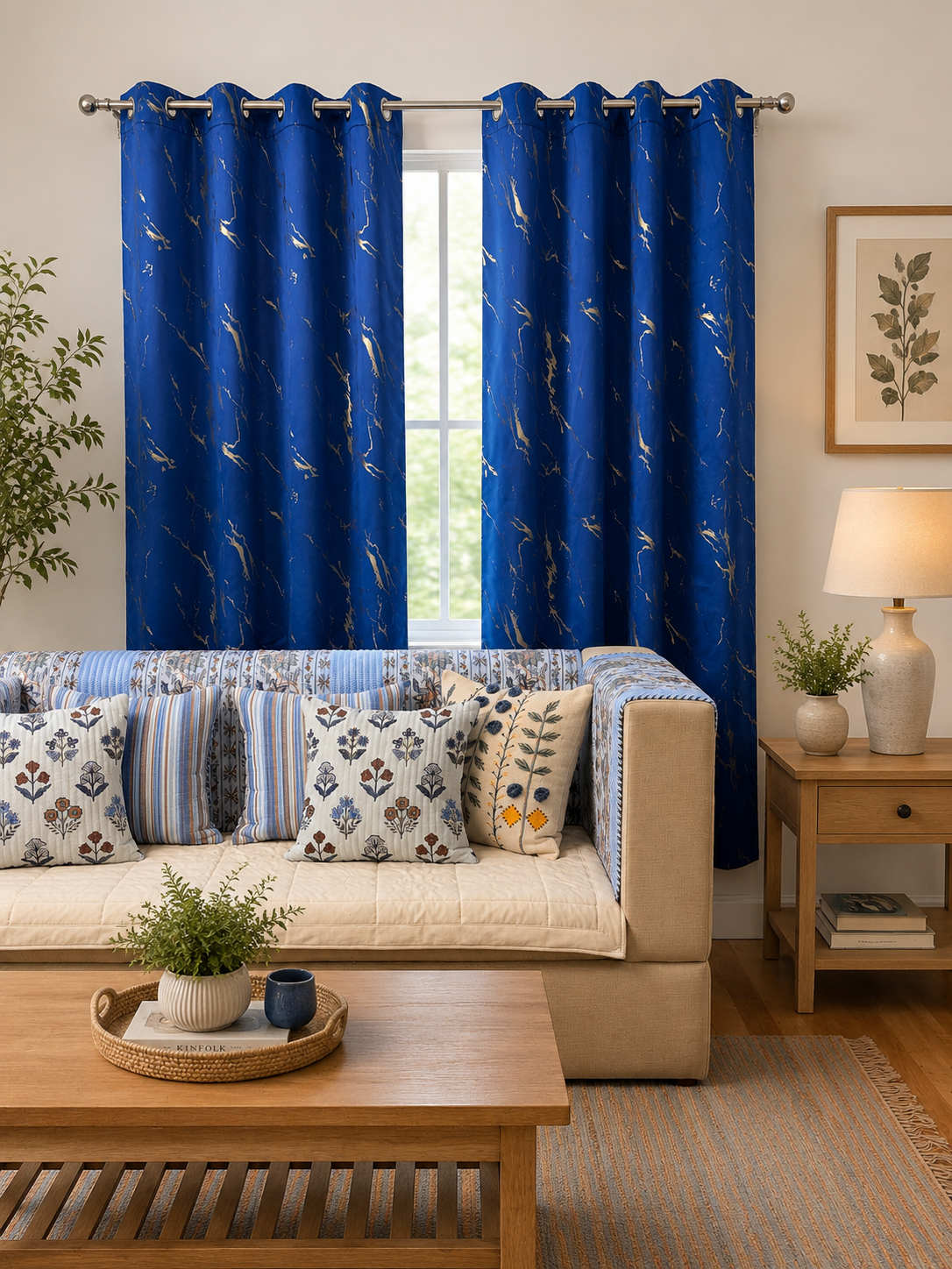 Azurel Gleam Blackout Curtain