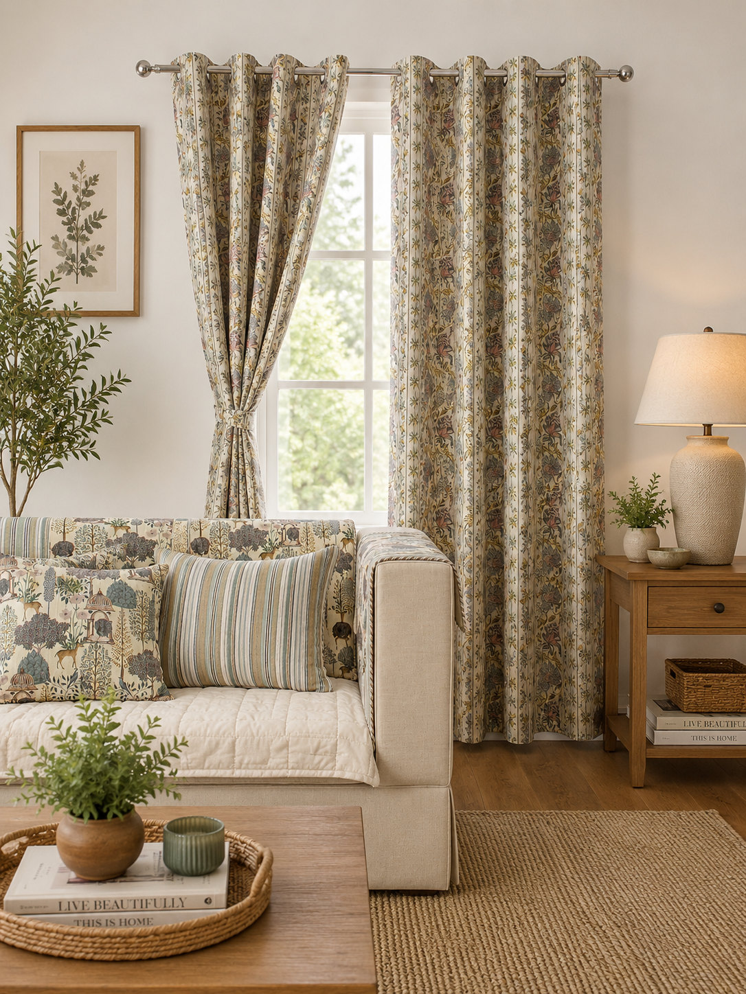 Meadowvine Linen Blend Curtain